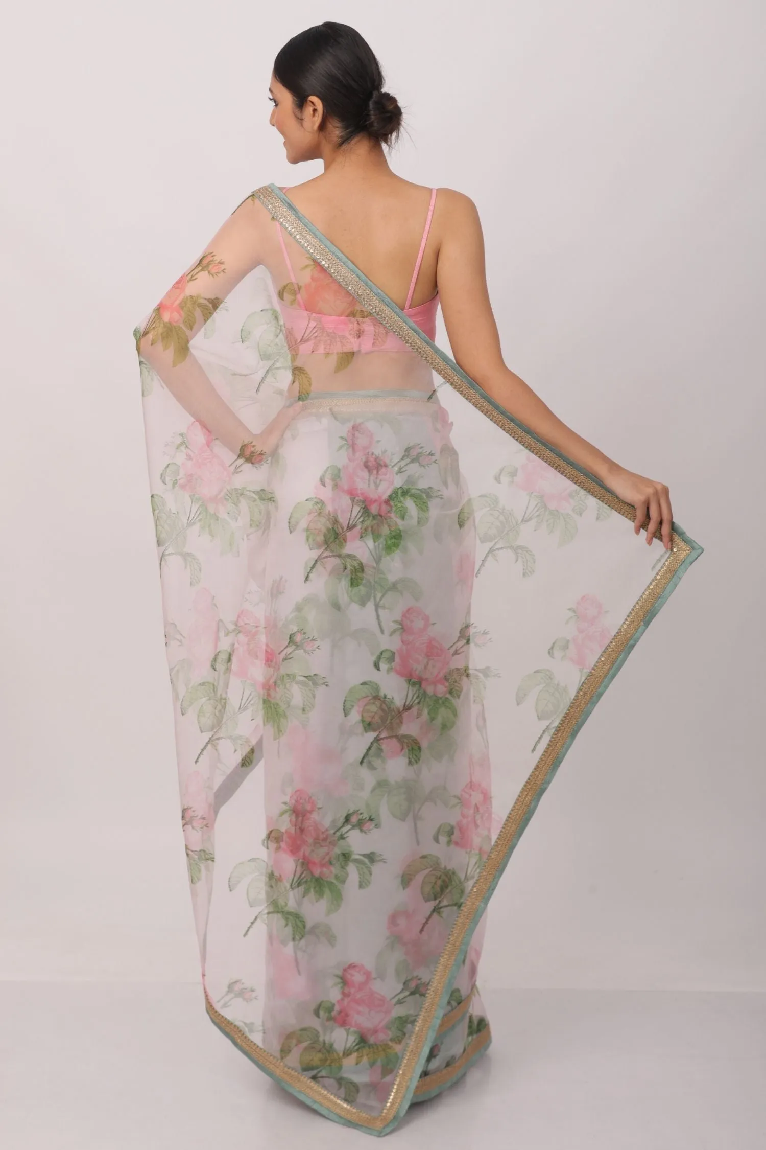 Printed Organza Saree