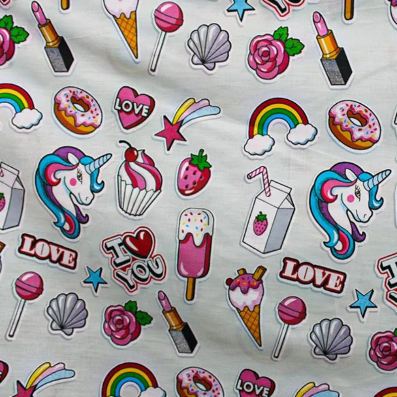 Printed Poly Cotton Ice Cream 240CM