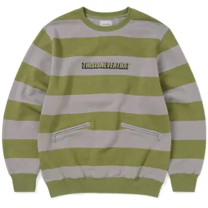 Printed Stripe Crewneck