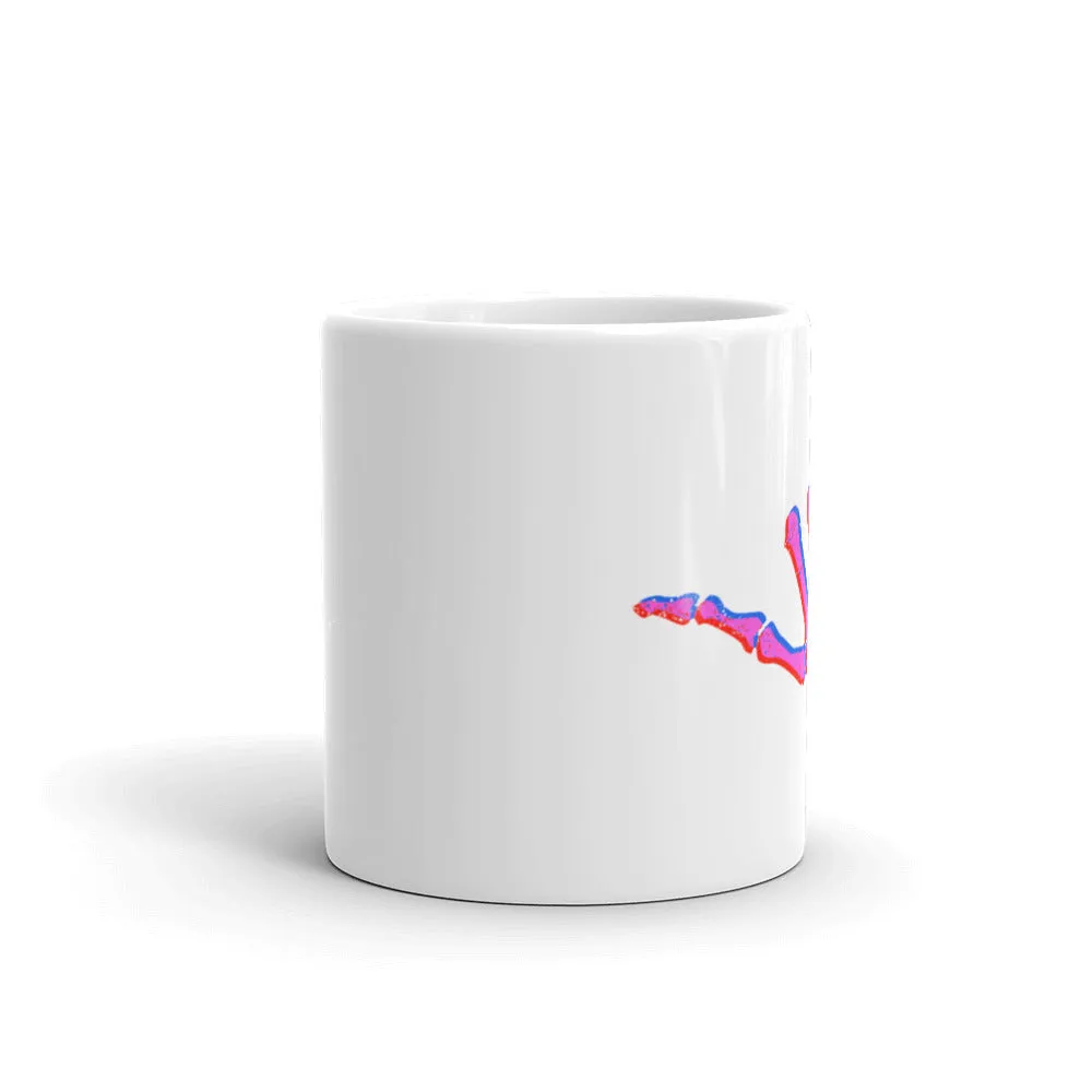 Psycho Skeleton Shaka Mug by Cris Cook