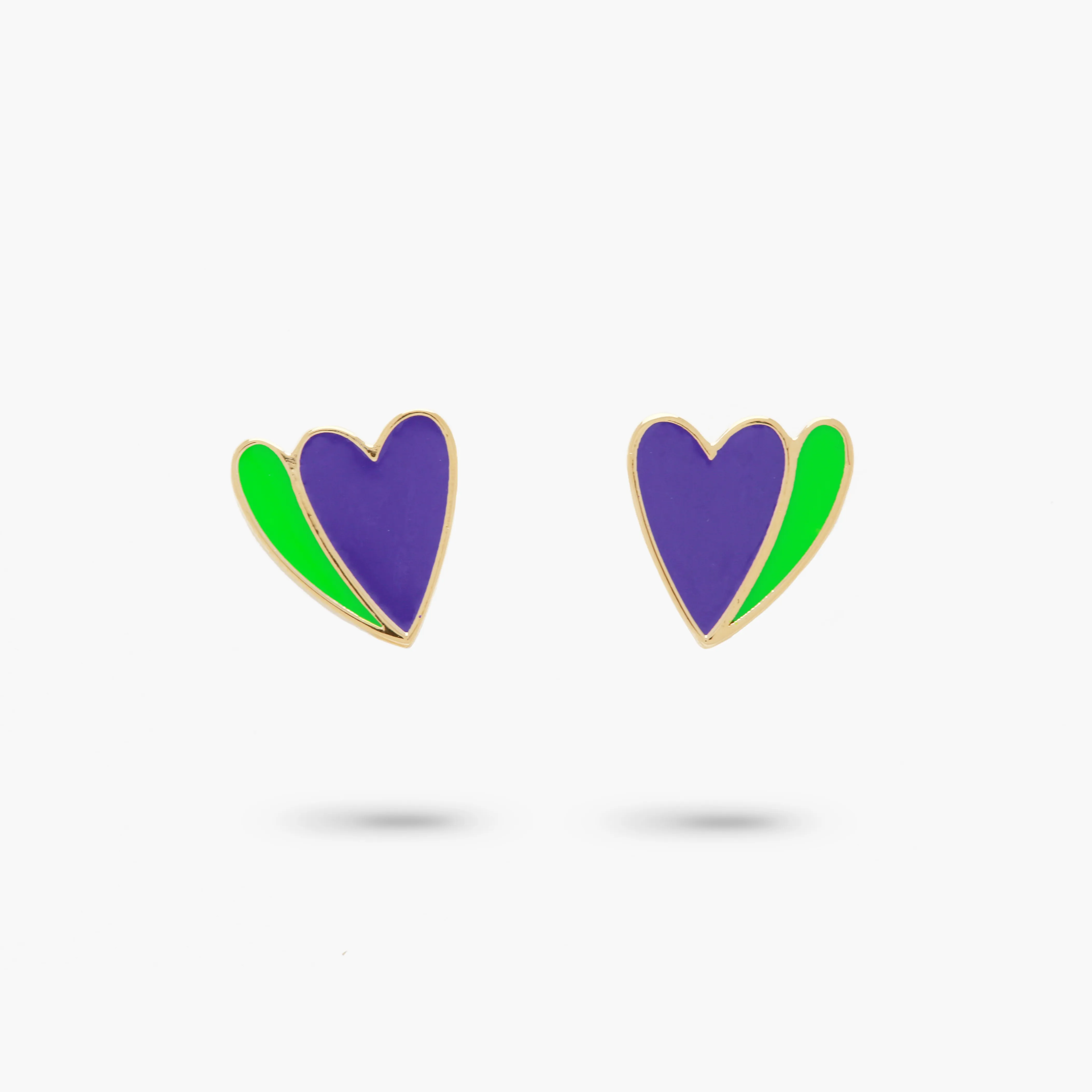 Purple and Green Tulips Multiway Earring Stud