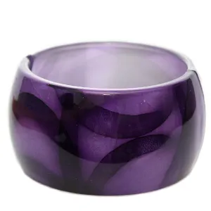 Purple Glossy Art Deco Hinged Bracelet