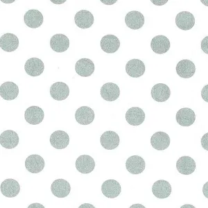 Quarter Dot Pearlized in White Silver by Michael Miller Fabrics