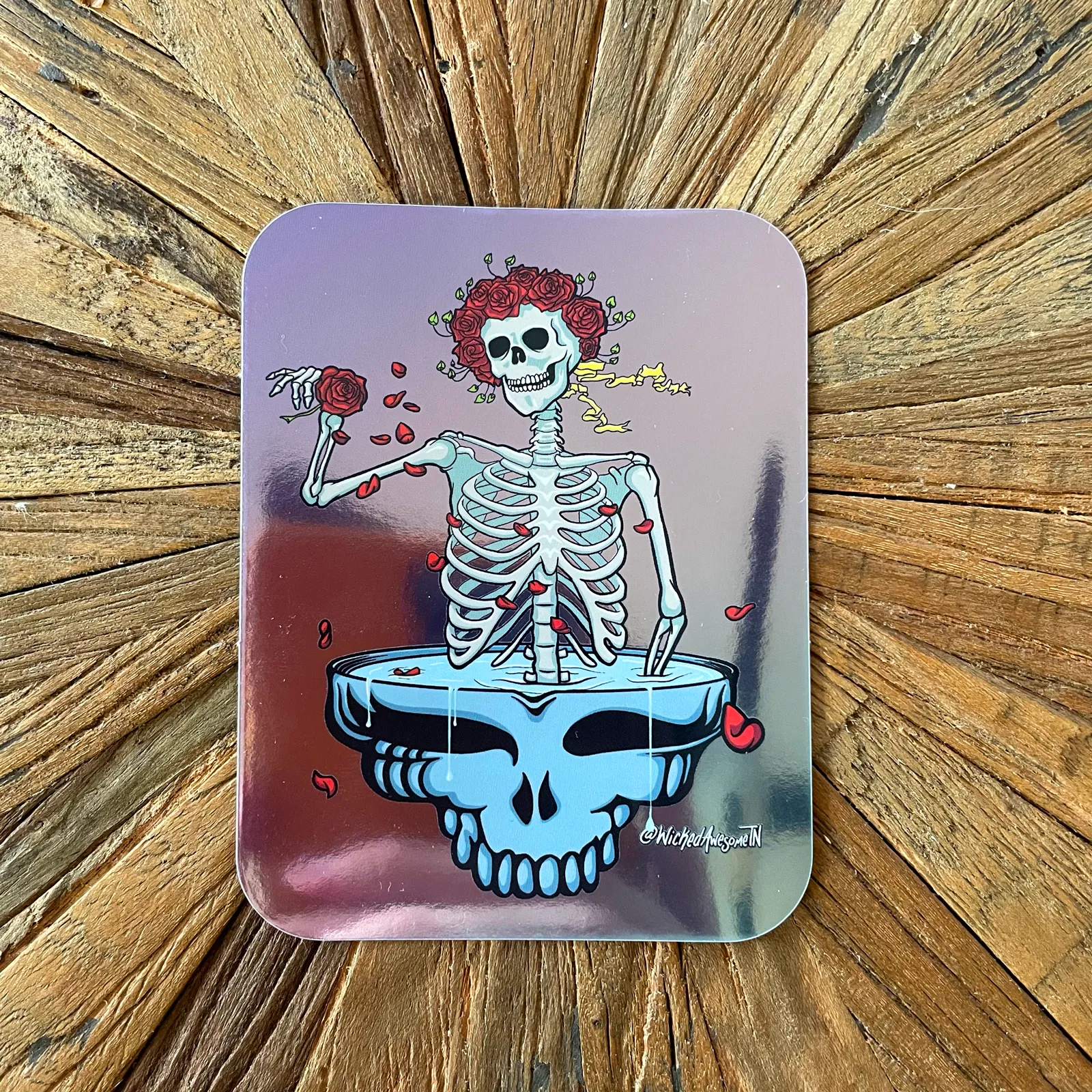 "Bertha Bath" Metallic Sticker