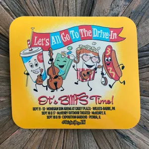 "BMFS Drive-In" glossy vinyl sticker