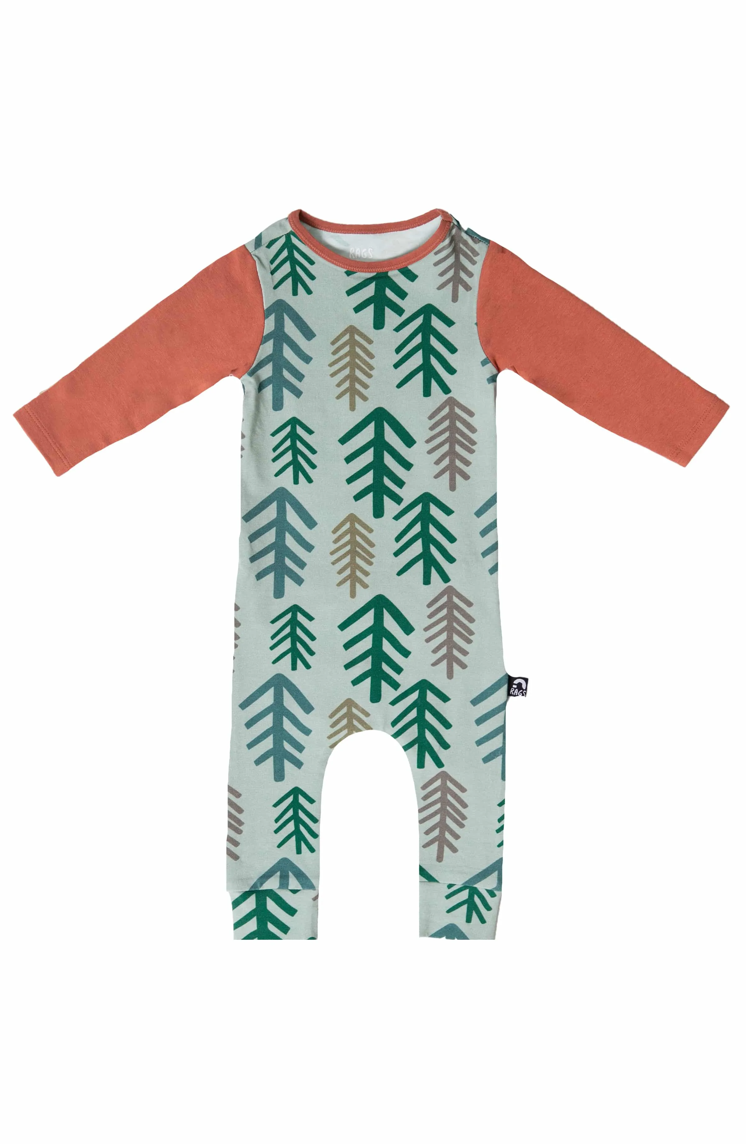 Rags Infant Rag Romper 'Simple Trees'