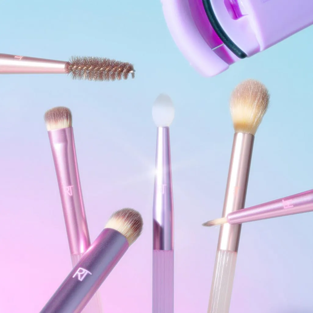 Real Techniques Pastel Pop Frosted Lids Eye Makeup Brush Set