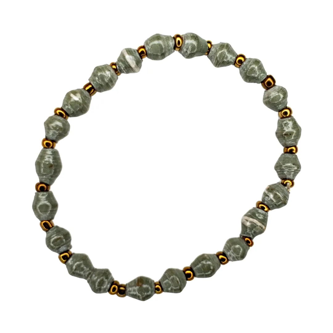 Recycled Paper Bead Bracelet - Comfort