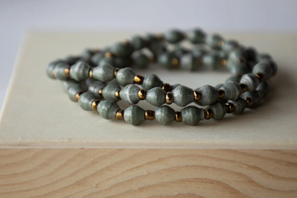 Recycled Paper Bead Bracelet - Comfort