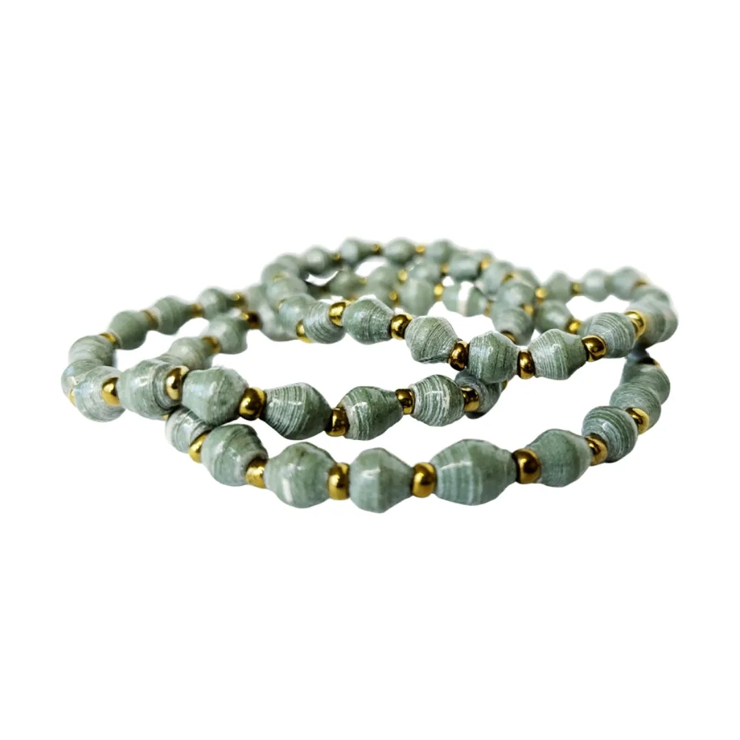 Recycled Paper Bead Bracelet - Comfort