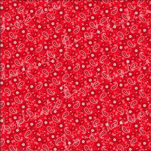 Red Bandana Printed Vinyl