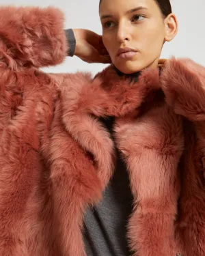 Reversible coat in Toscana lambskin