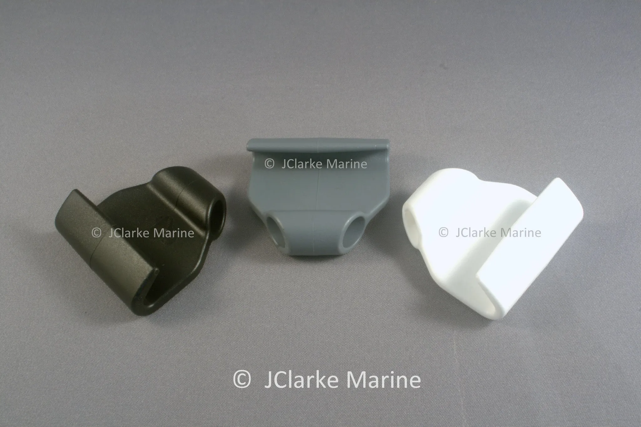 Rib hook for inflatable rib covers and canopies in black , white and grey