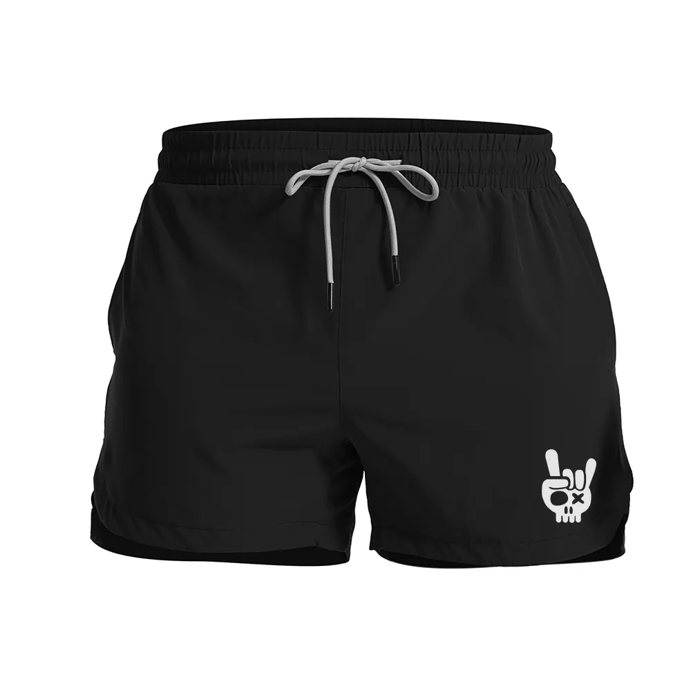 Rock Skull Graphic Shorts