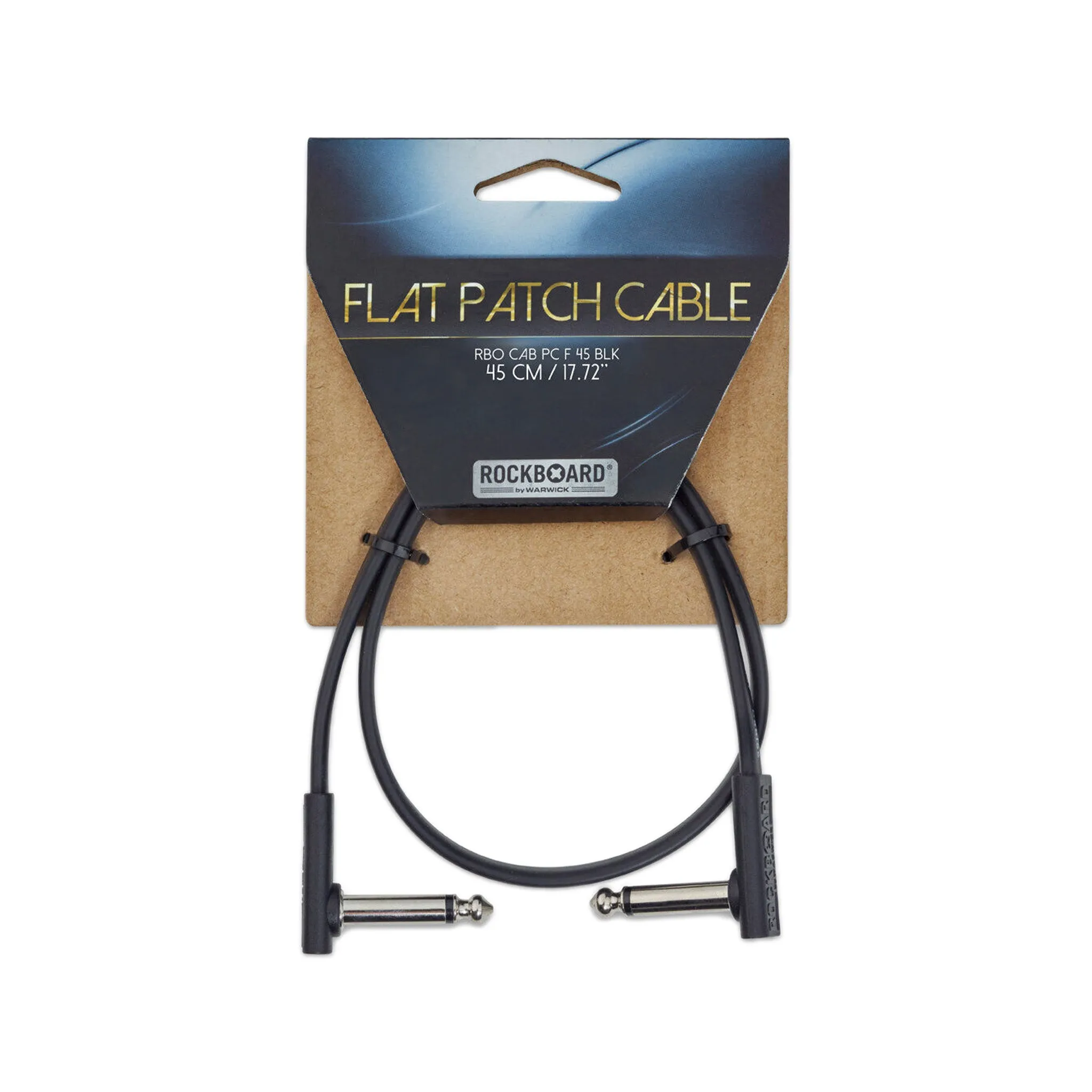 Rockboard by Warwick Flat Patch Cable, 45 cm / 17 23/32 Inch, Black