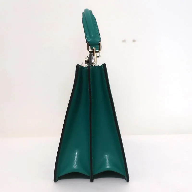 Roger Vivier So Vivier Mini Bag Green & Navy Leather Crossbody Tote NEW