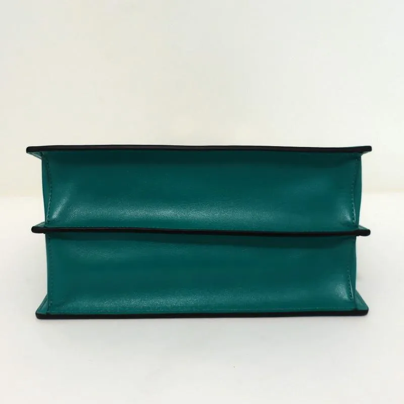 Roger Vivier So Vivier Mini Bag Green & Navy Leather Crossbody Tote NEW