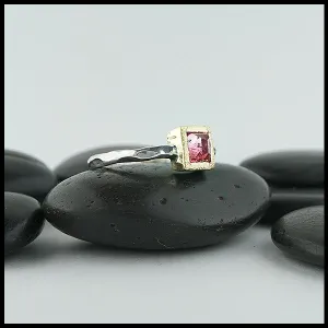 Rose Cut Pink Tourmaline Ring