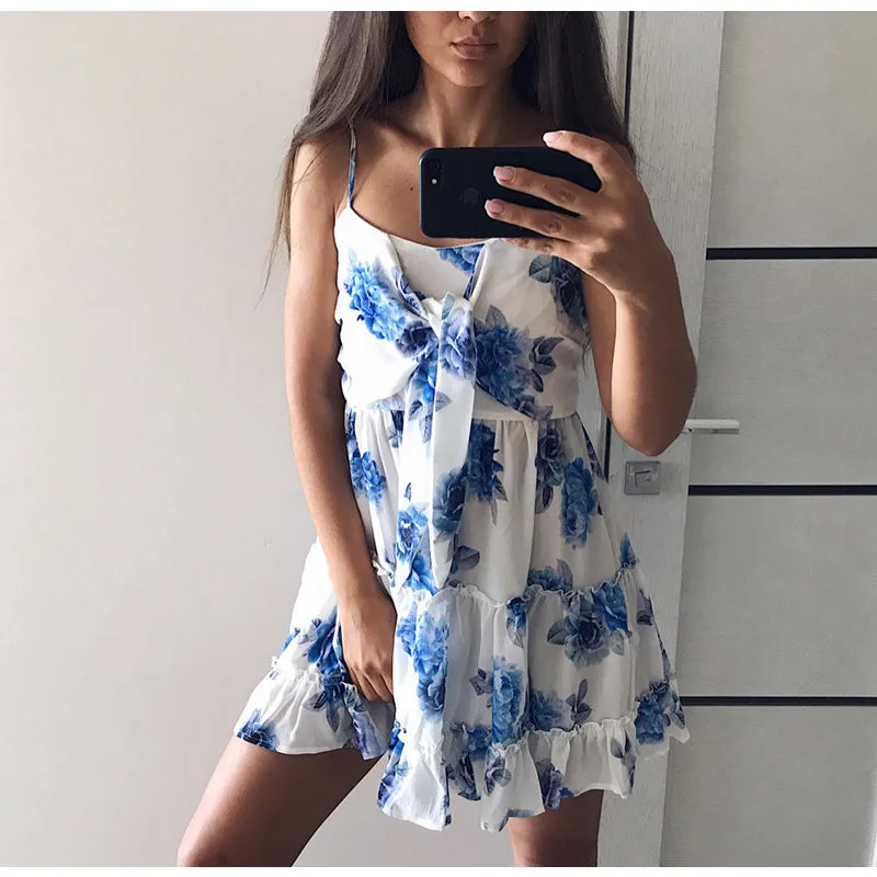 Rosy Ruffle Summer Dress
