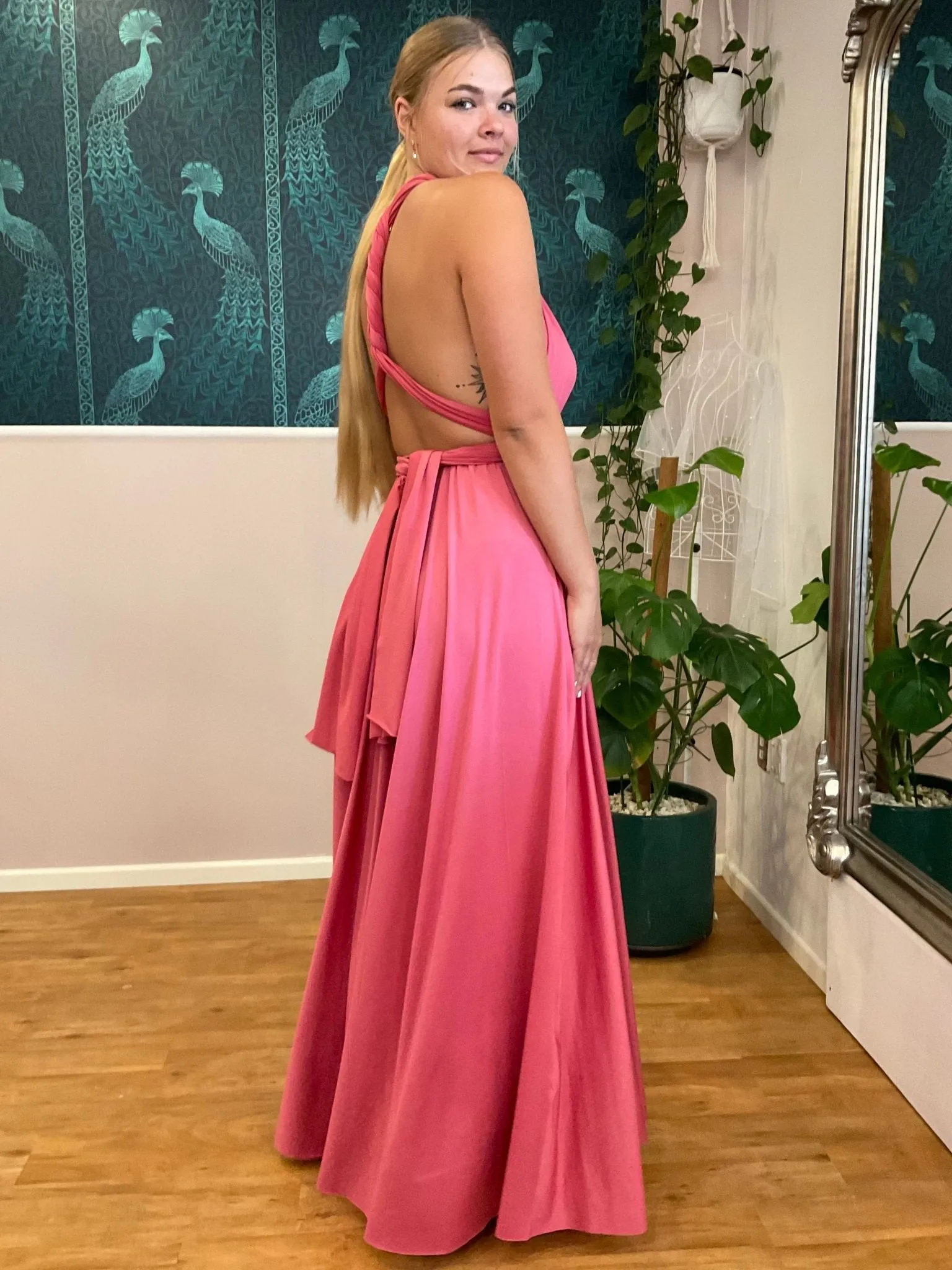 Rouge Pink Convertible Infinity bridesmaid dress Express NZ wide
