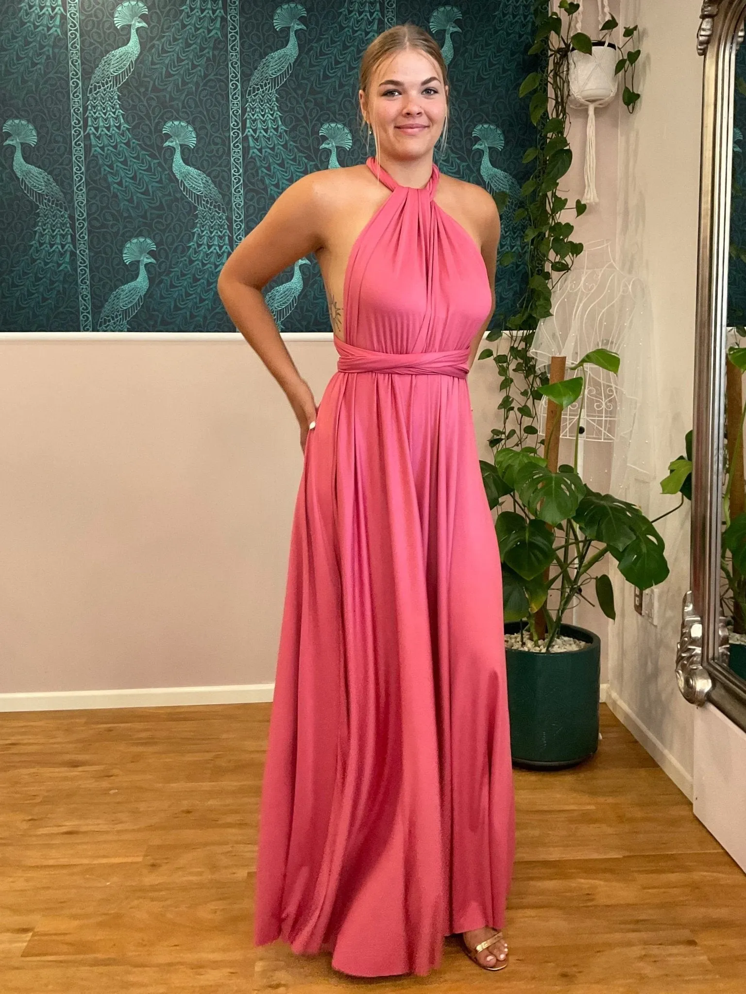 Rouge Pink Convertible Infinity bridesmaid dress Express NZ wide