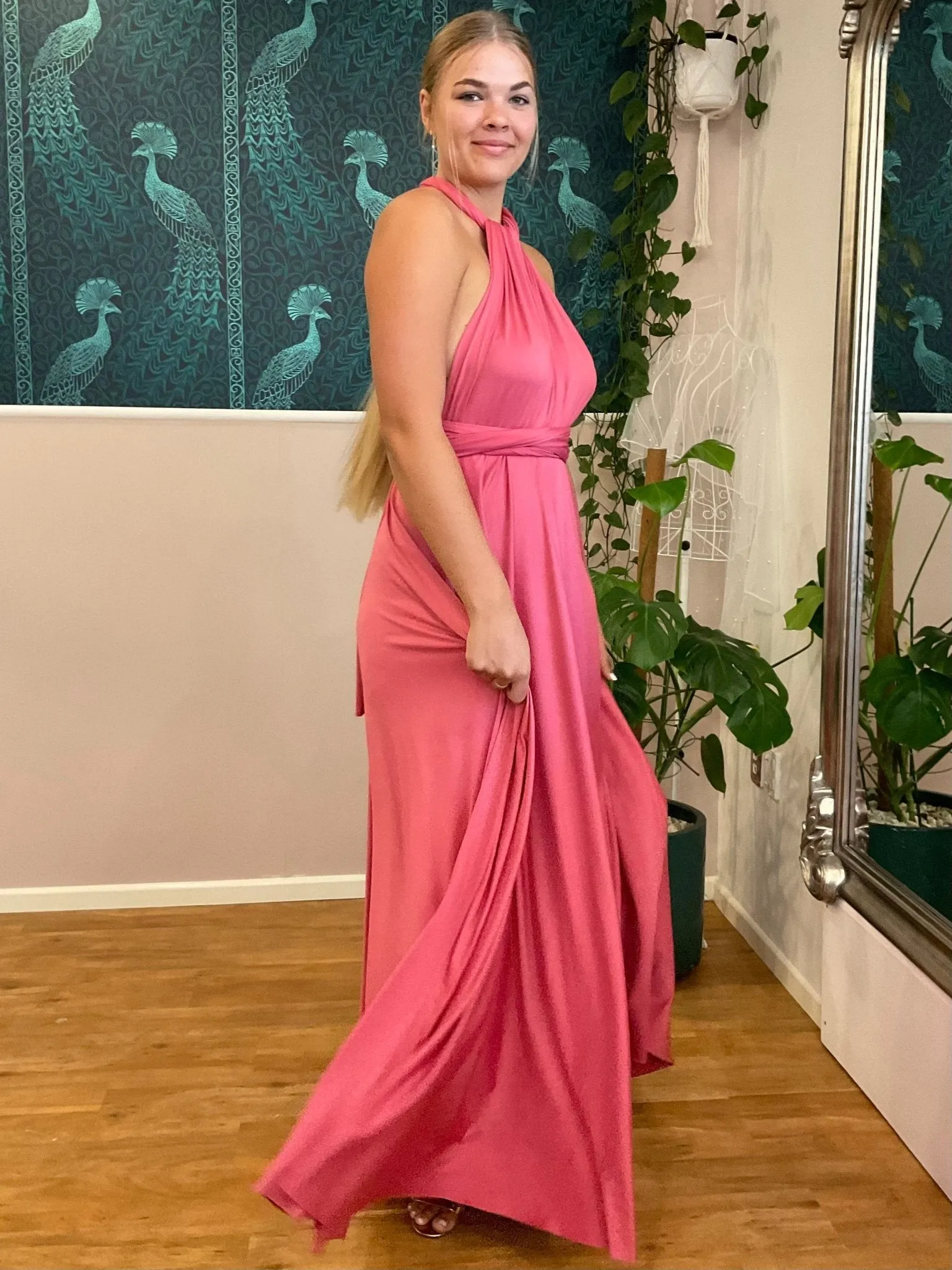 Rouge Pink Convertible Infinity bridesmaid dress Express NZ wide