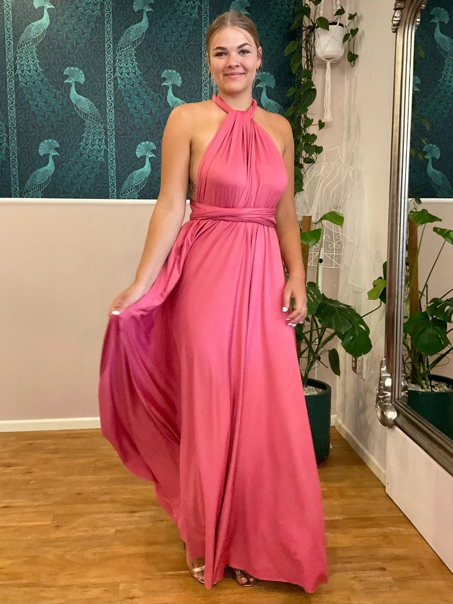 Rouge Pink Convertible Infinity bridesmaid dress Express NZ wide