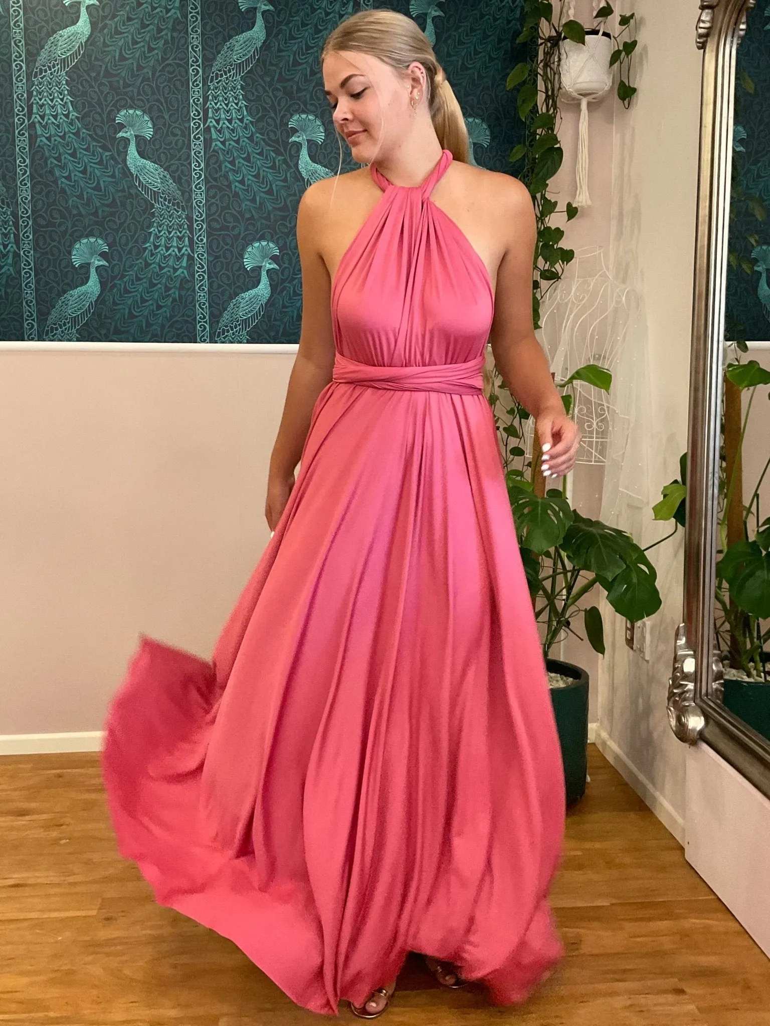 Rouge Pink Convertible Infinity bridesmaid dress Express NZ wide