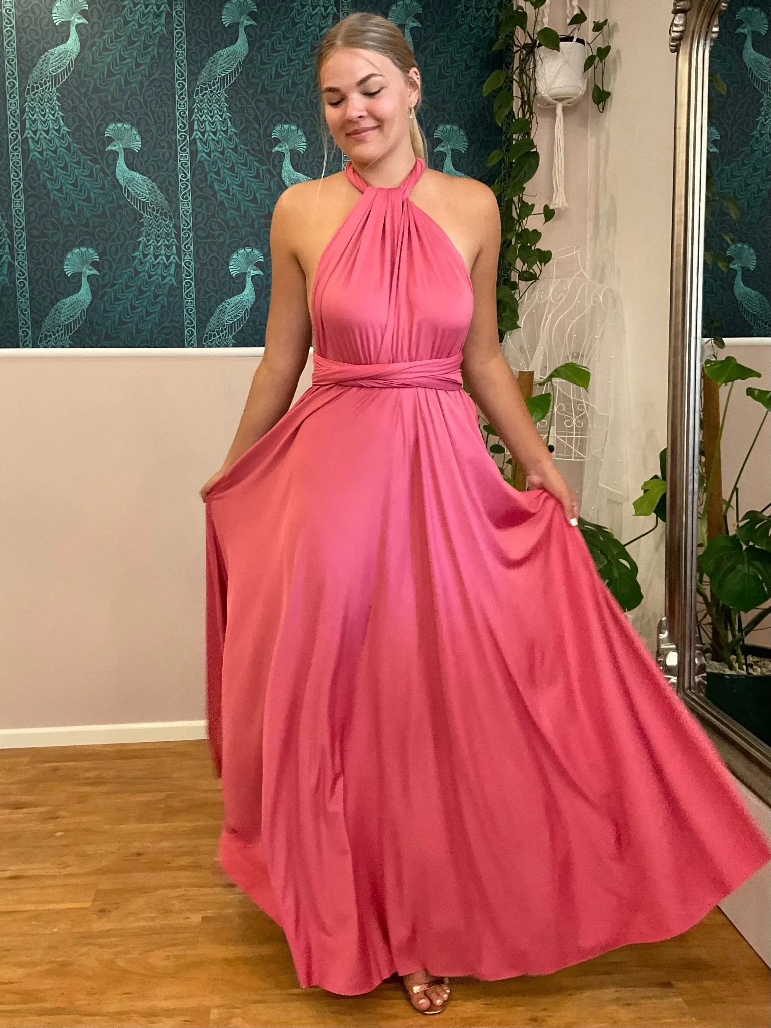 Rouge Pink Convertible Infinity bridesmaid dress Express NZ wide