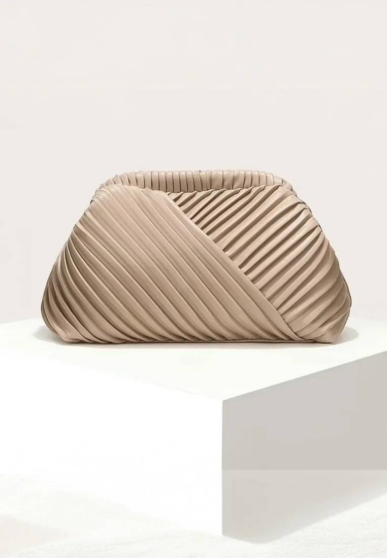 Ruched Minimalist Clutch Handbag
