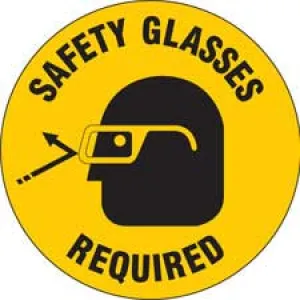 SAFETY GLASSES REQUIRED Anti-Slip Floor Sign/Buy online