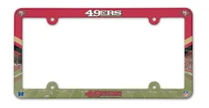San Francisco 49ers License Plate Frame Plastic Full Color Style