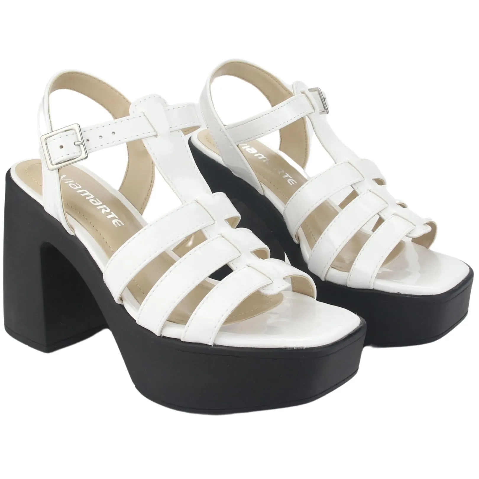 Sandalia Via Marte Mujer 23-11104 V Branco Casual