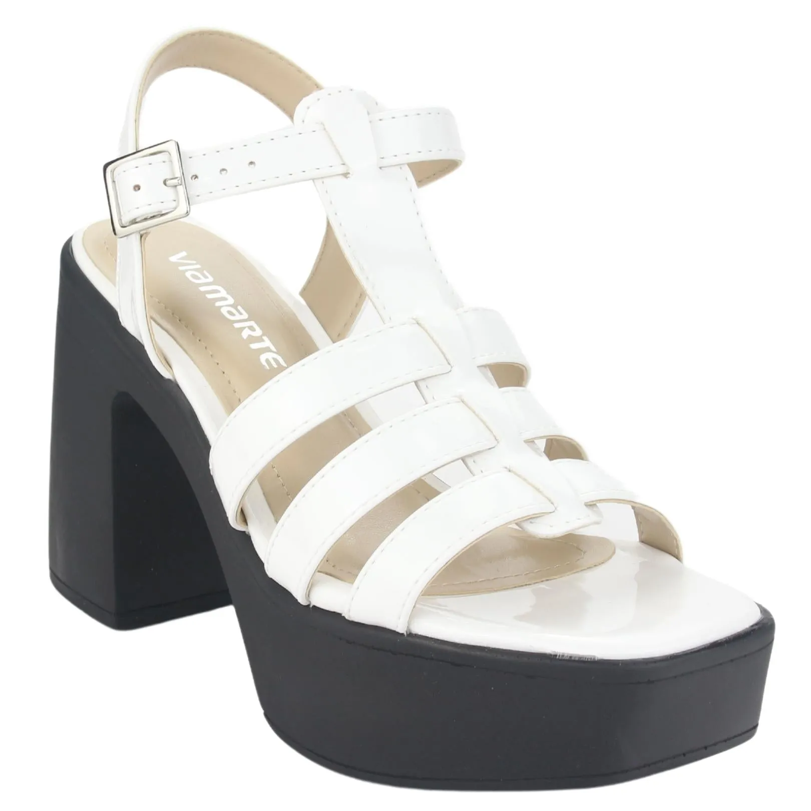 Sandalia Via Marte Mujer 23-11104 V Branco Casual