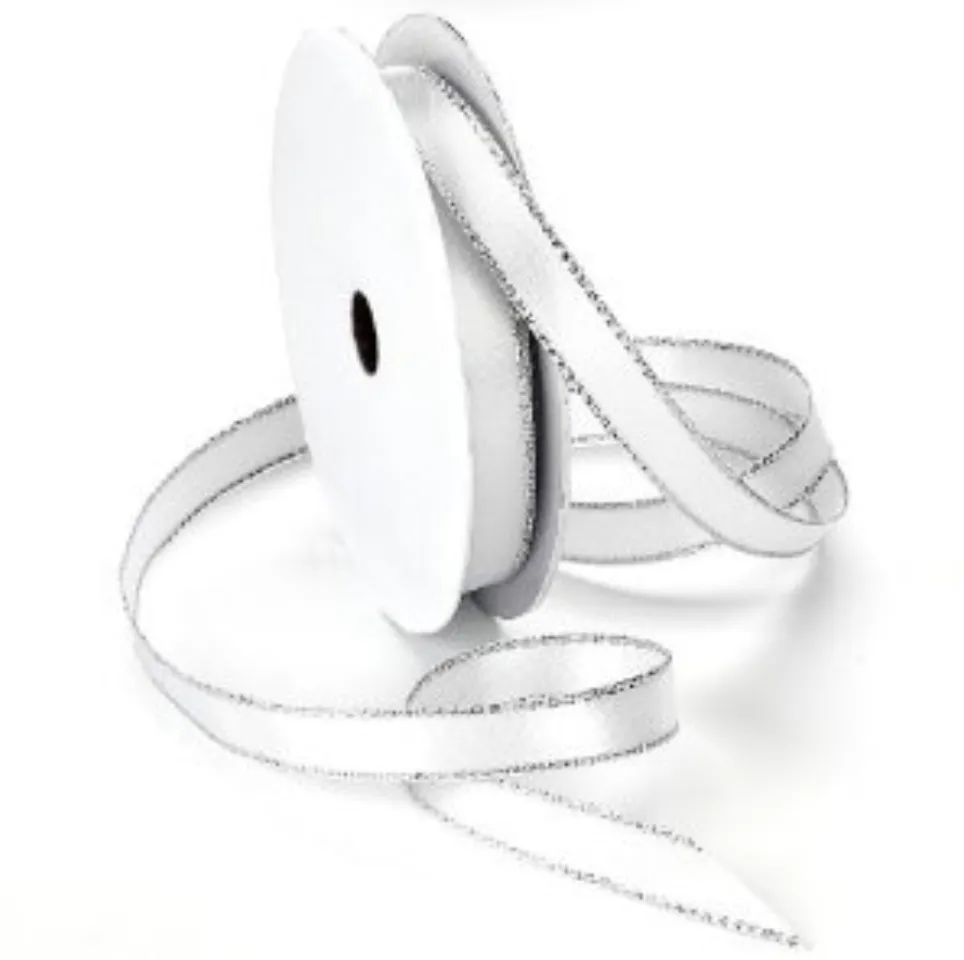 Satin Ribbon with Silver edge - Various Colors