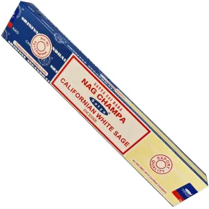Satya - Dual - Nag Champa California White Sage Incense Sticks