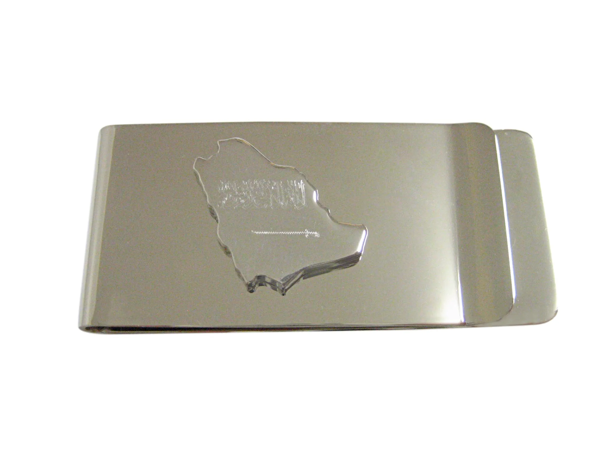 Saudi Arabia Map Shape and Flag Design Money Clip