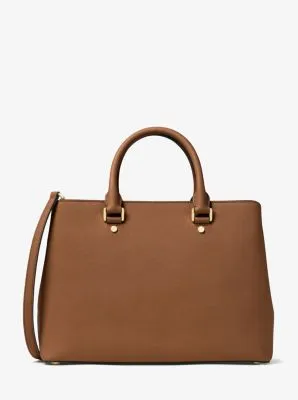 Savannah Large Saffiano Leather Satchel