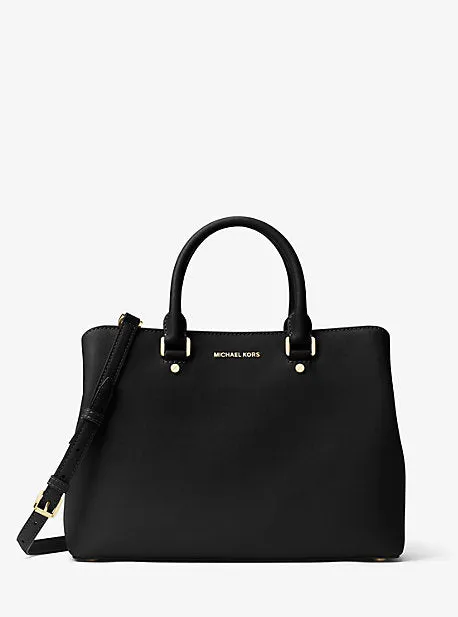 Savannah Large Saffiano Leather Satchel