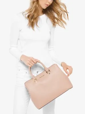 Savannah Large Saffiano Leather Satchel