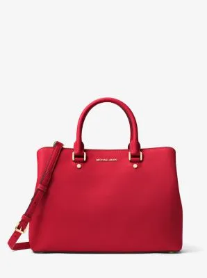 Savannah Large Saffiano Leather Satchel