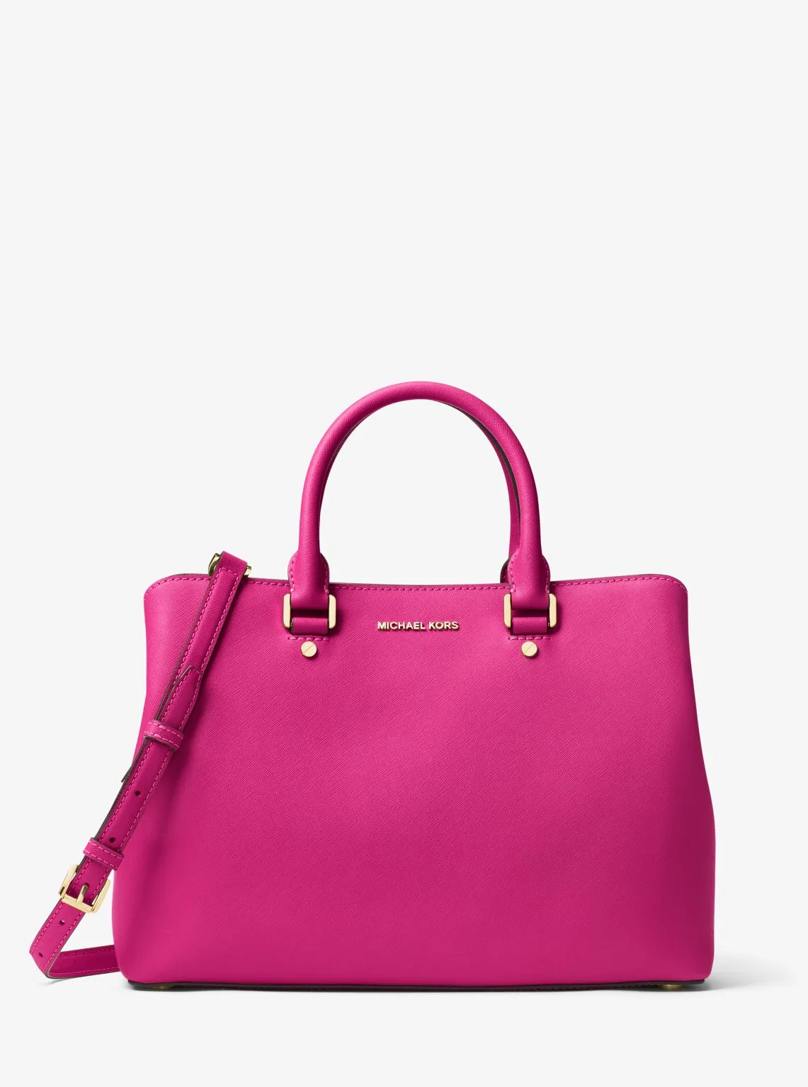 Savannah Large Saffiano Leather Satchel