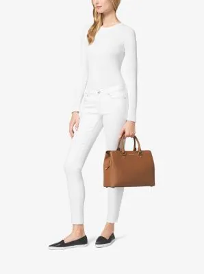 Savannah Large Saffiano Leather Satchel