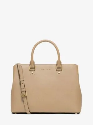 Savannah Large Saffiano Leather Satchel