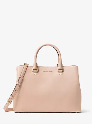 Savannah Large Saffiano Leather Satchel