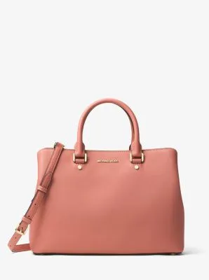 Savannah Large Saffiano Leather Satchel