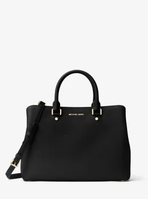 Savannah Large Saffiano Leather Satchel