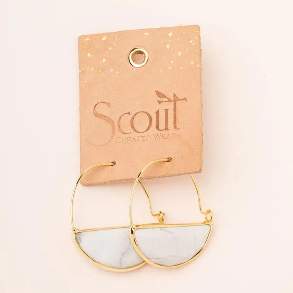 Scout Curated Wears Stone Prism Hoop Earring - Fossil
