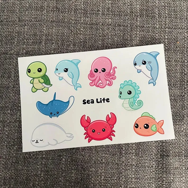 Sea Life Sticker Sheet