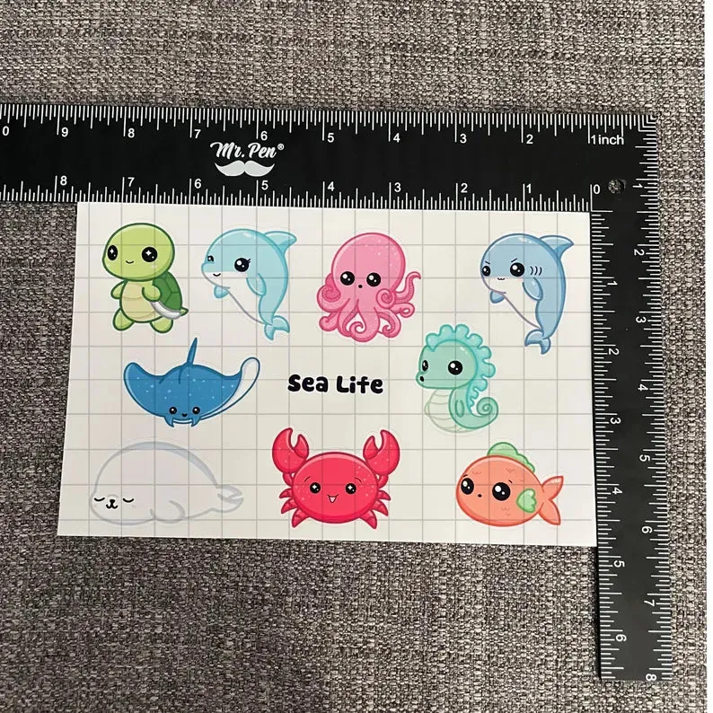 Sea Life Sticker Sheet